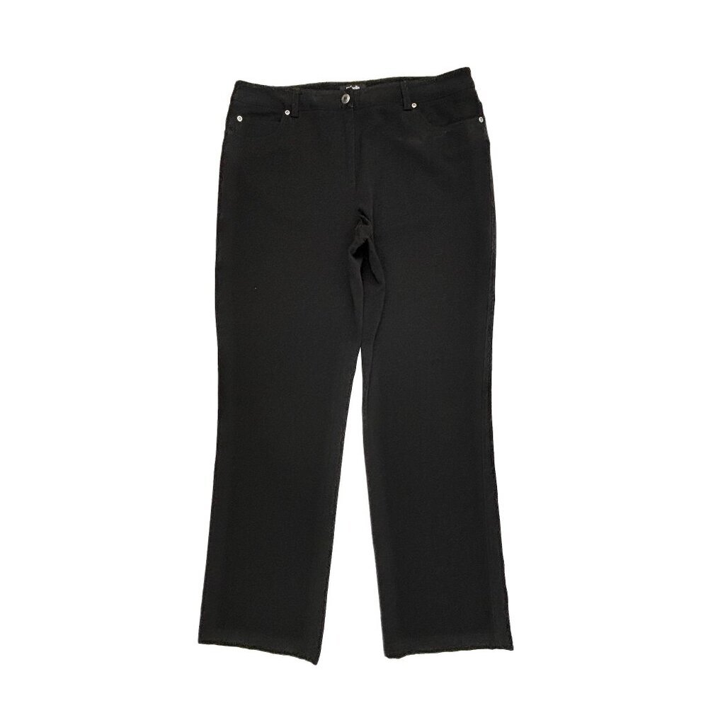 Rafaella Straight Leg Super Soft Women's size 14 Black Denim Jeans